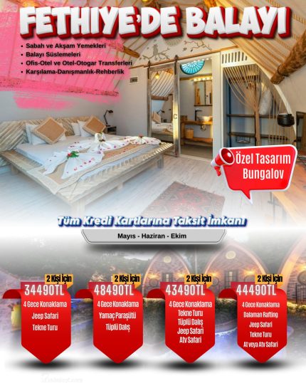 Fethiye Bungalov Balayı Paketi