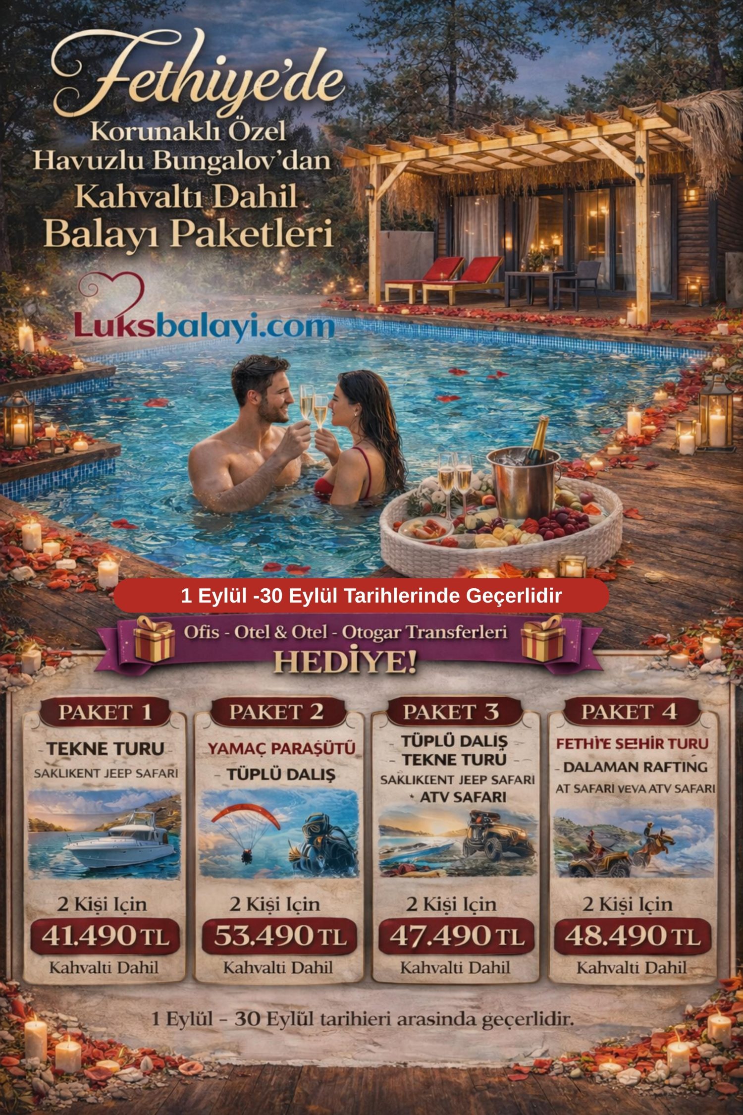 Fethiye Kahvaltı Dahil Balayı Bungalov Paketleri - Görsel 6